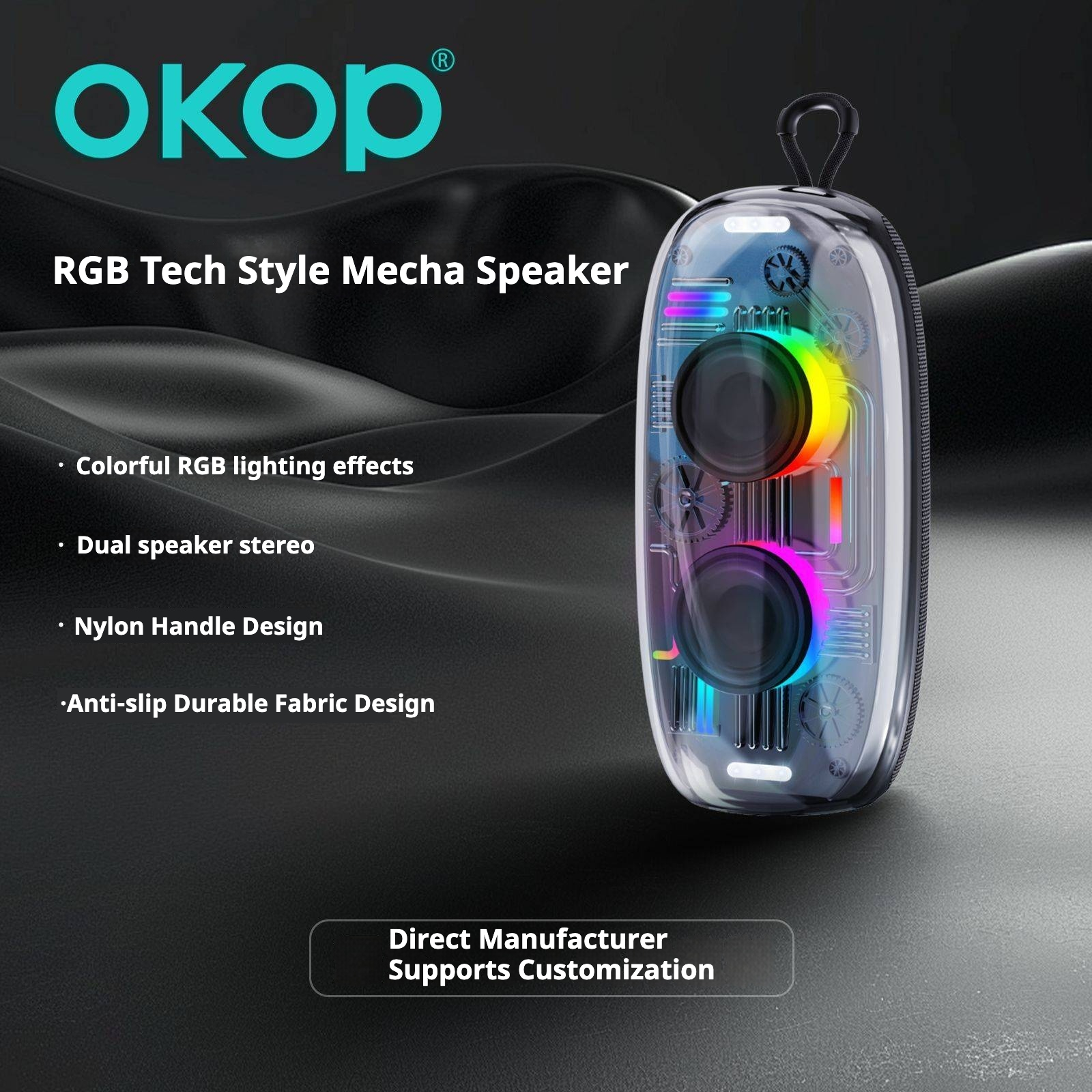 OKOP KP-825 RGB Bluetooth Speaker